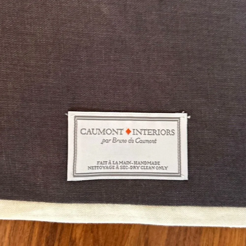 Caumont Interiors luxury high end custom linen placemats set of 12 turquoise yel
